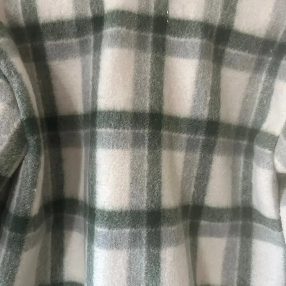 Madewell Jacquard Double-Breasted Crop Blazer in Plaid Size S